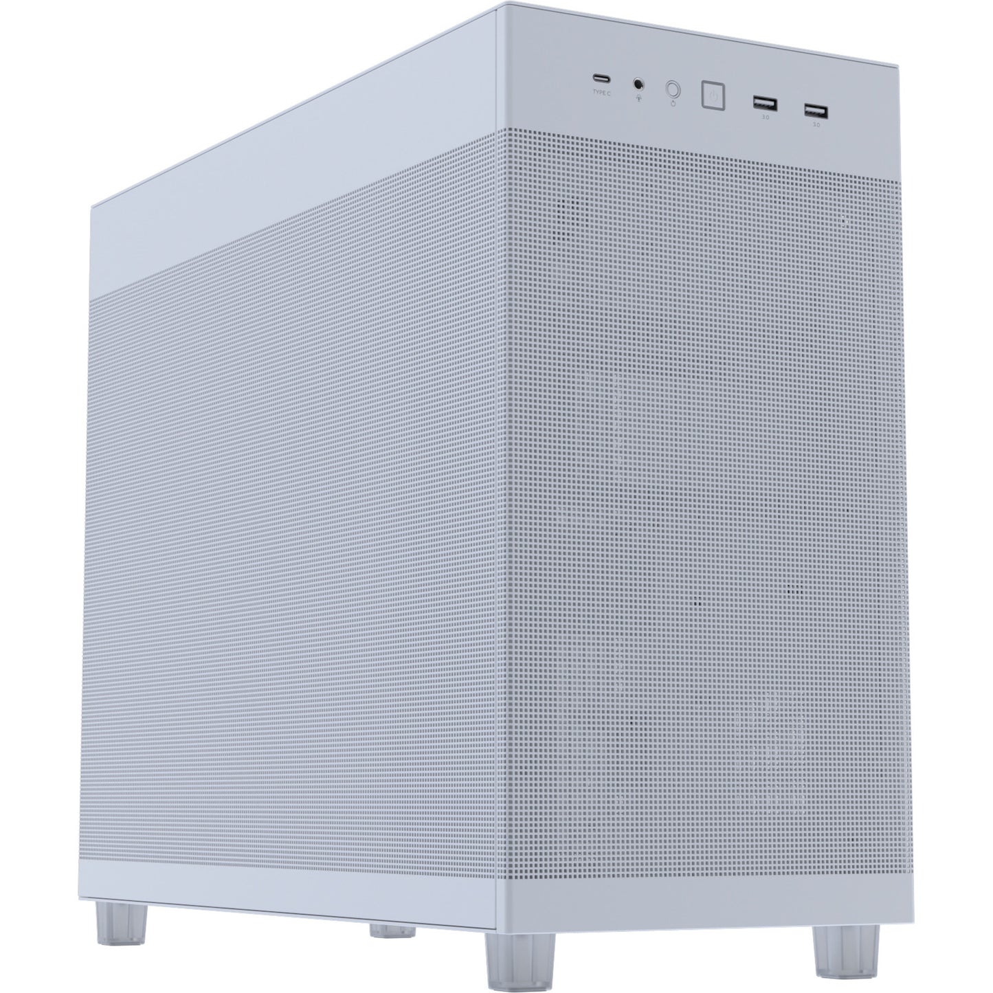 Asus prime ap303 - mesh panel midi tower behuizing (wit | 2x usb-a | 1x usb-c)