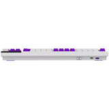 Lorgar kbp70tklw rgb mechanisch gaming toetsenbord (wit, us lay-out (qwerty), logar toxic purple, 80% (tkl), rgb, hot-swappable, pbt double-shot, bluetooth | 2.4ghz | usb) - afbeelding 6