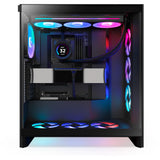 Nzxt h7 flow rgb (2024) midi tower behuizing (zwart | 2x usb-a | 1x usb-c | rgb | tempered glass) - afbeelding 4