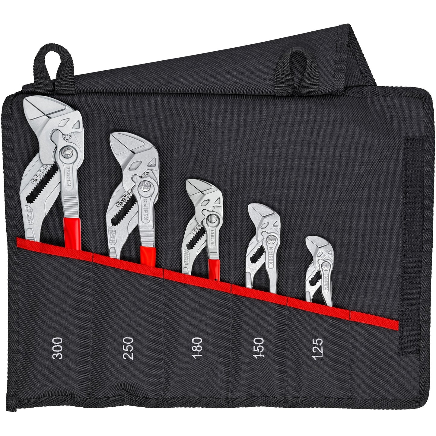 Knipex sleuteltangenset 00 19 55 s4, 5-delig (rood, incl. roltas)