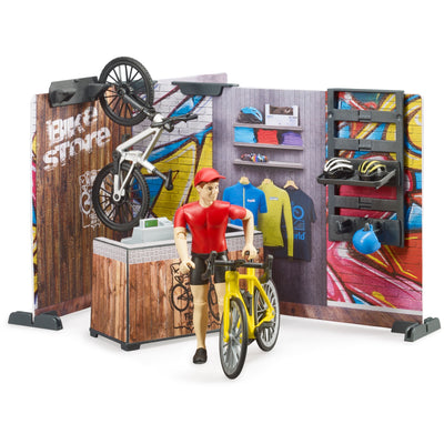 Bruder bworld fietsenwinkel speelfiguur (63120)