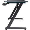 Trust gxt 709 luminus rgb-gamingbureau gaming desk (zwart)