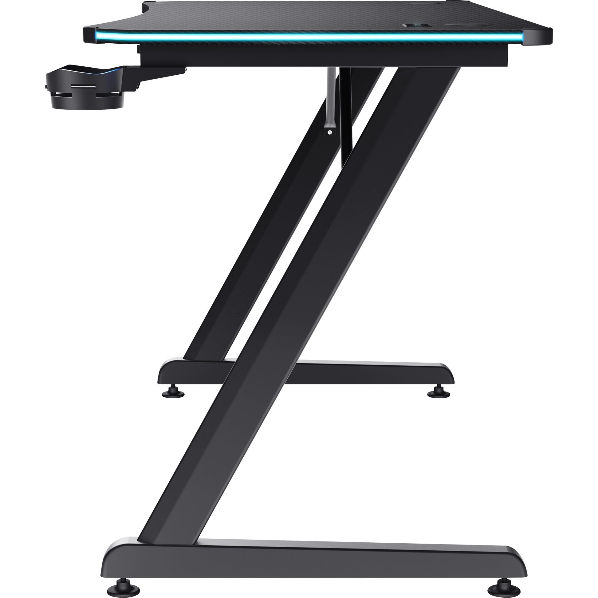 Trust gxt 709 luminus rgb-gamingbureau gaming desk (zwart)