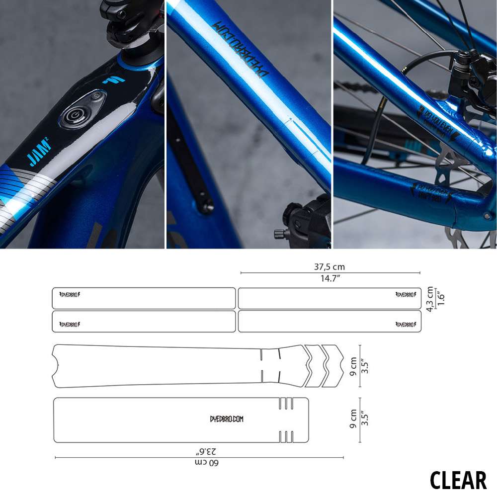 Dyedbro clear frame protector kit