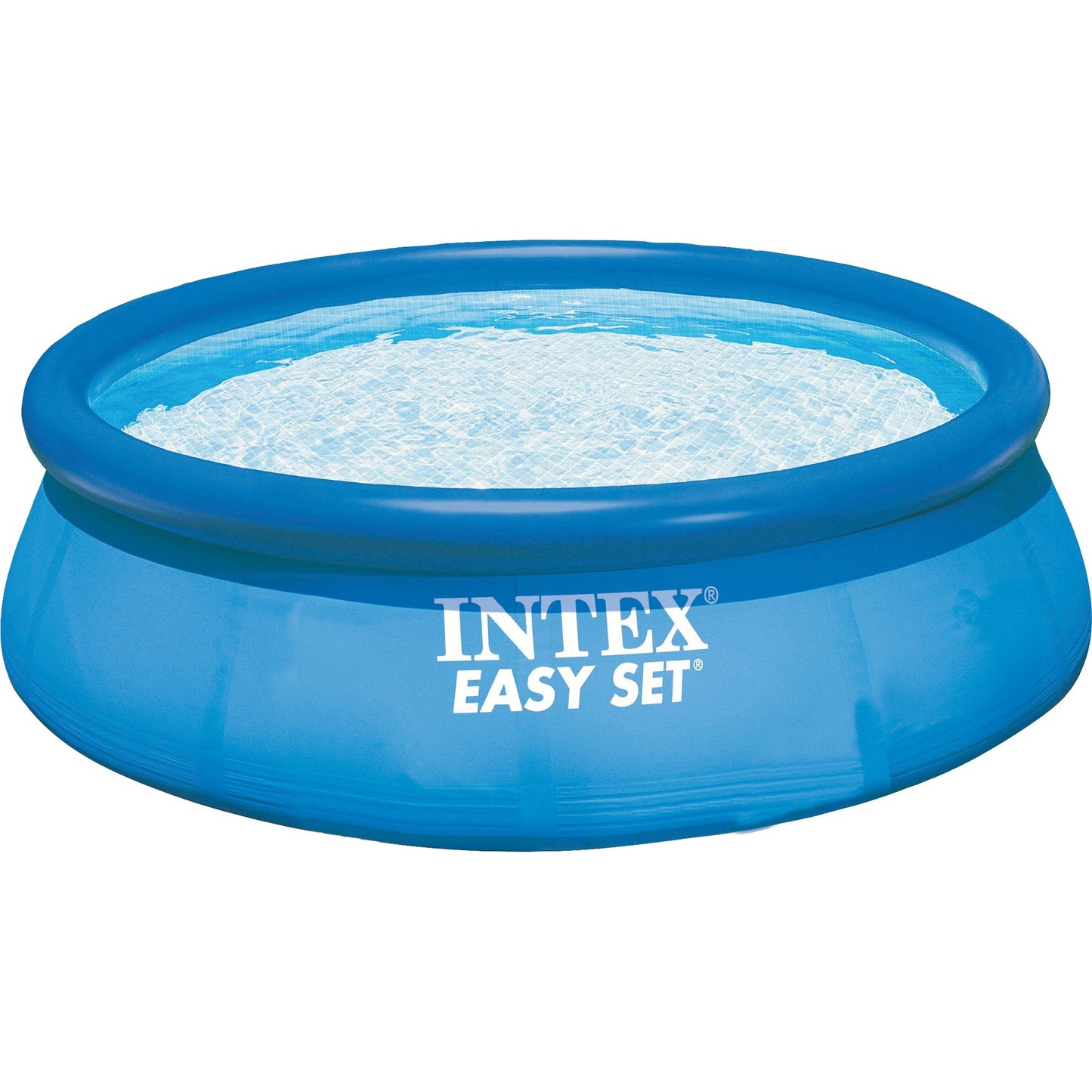 Intex easy set pool 128132np, ø 366 x 76 cm zwembad (lichtblauw donkerblauw, met patroonfiltersysteem eco 604)