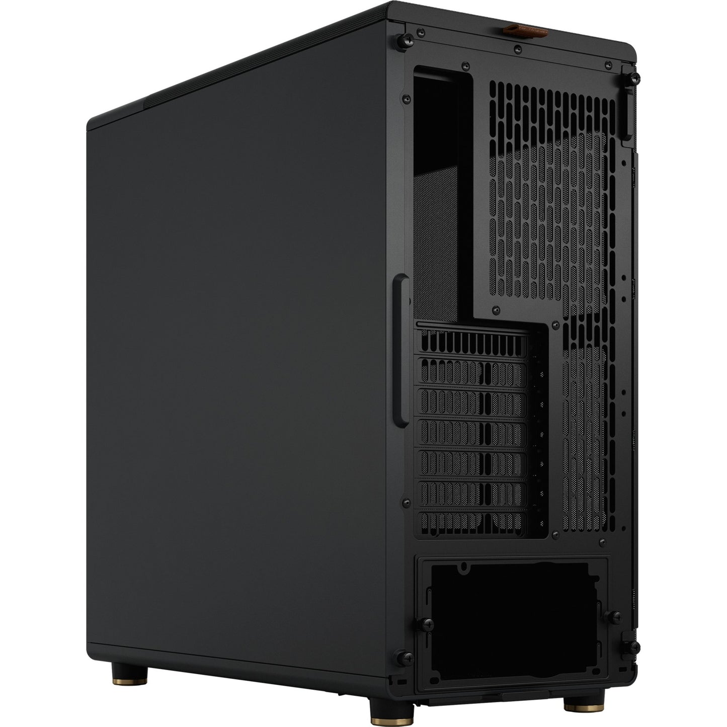 Fractal design north midi tower behuizing (zwart houtkleur | 2x usb-a | 1x usb-c)