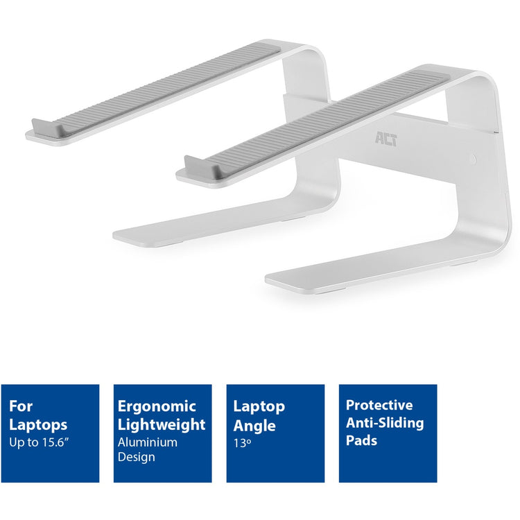 Laptopstandaard act ac8130 zilver 15,6 inch