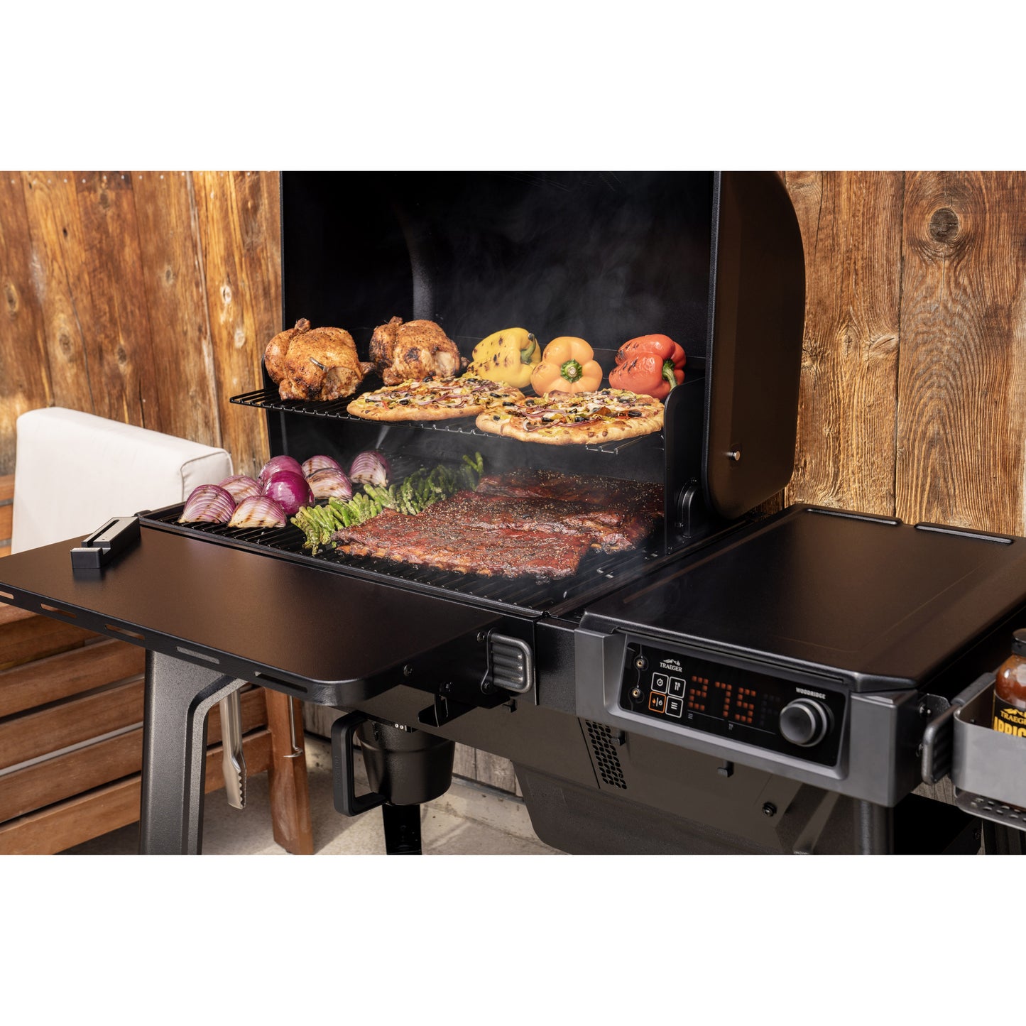 Traeger woodridge pellet barbecue (zwart, wifire)