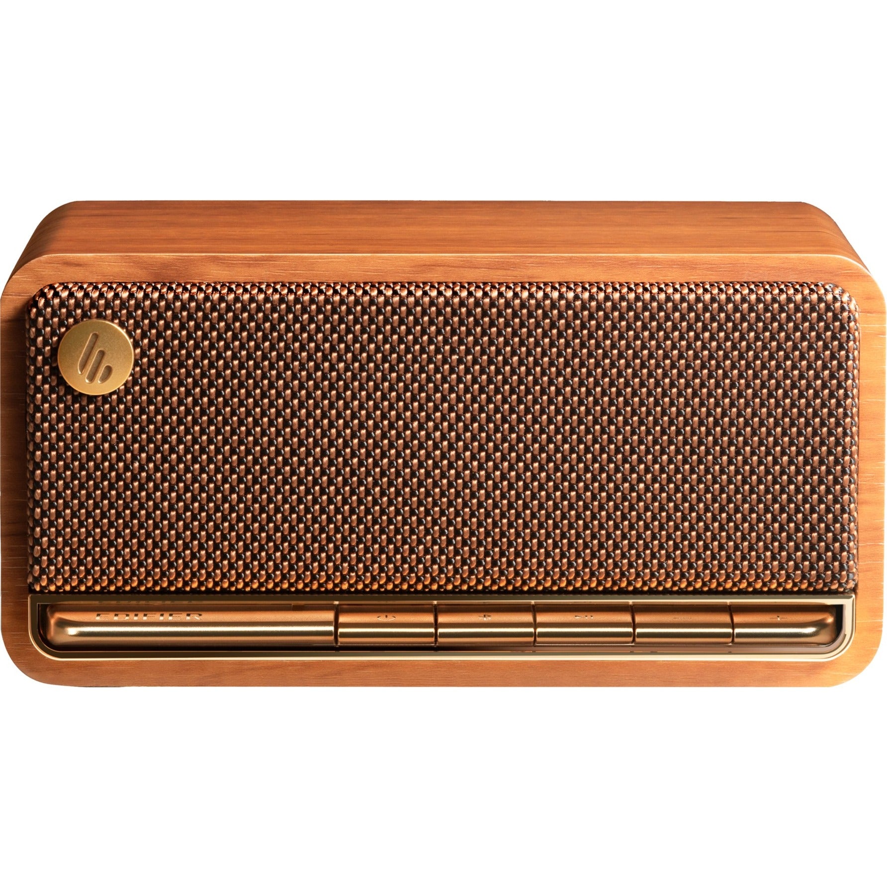 Edifier mp230 retro bluetooth speaker luidspreker (houtkleur, bluetooth, microsd, aux, usb-c)