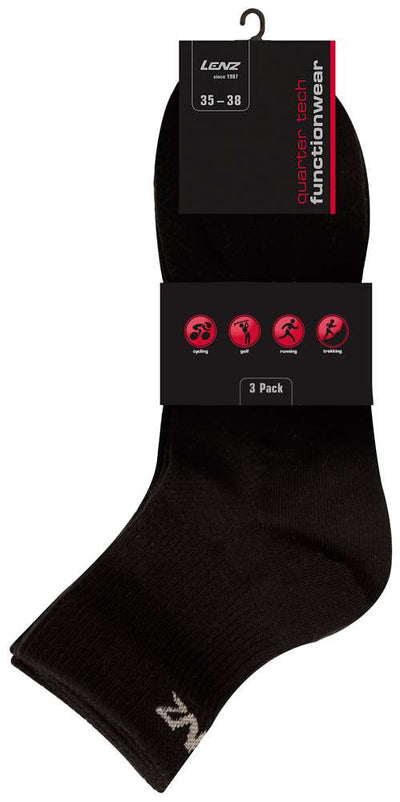 Lenz performance quarter tech - running socks (3 pack)