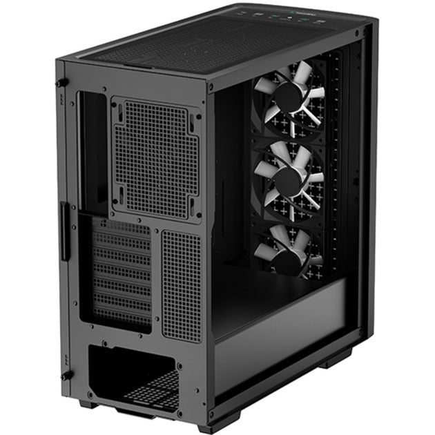 Deepcool ck560 midi tower behuizing (zwart | 2x usb-a | 1x usb-c | rgb | tempered glass)