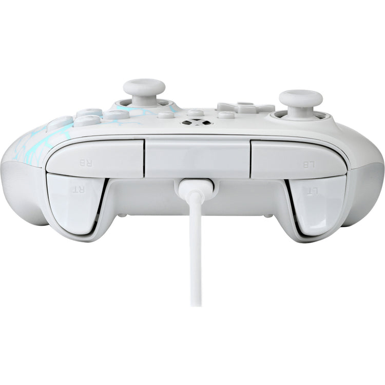 Powera advantage controller met kabel voor de xbox series x|s - poolijs (wit blauw, xbox series x|s, xbox one, pc)