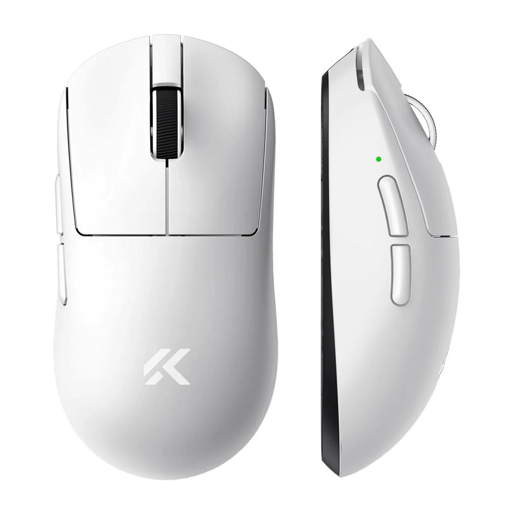 Mchose a7 v2 ultra gaming muis (wit, 42.000 dpi, 8k, 2.4 ghz bluetooth usb-c)