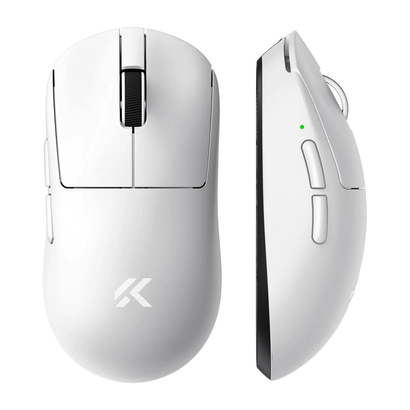 Mchose a7 v2 ultra gaming muis (wit, 42.000 dpi, 8k, 2.4 ghz bluetooth usb-c)