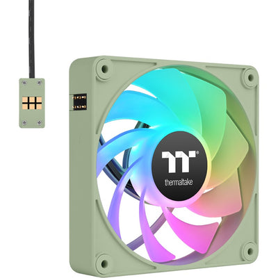Thermaltake ct120 ex reverse argb sync pc cooling fan matcha green (3-fan pack) case fans (lichtgroen, 3 stuks, 120 x 120 x 25 mm, pwm)