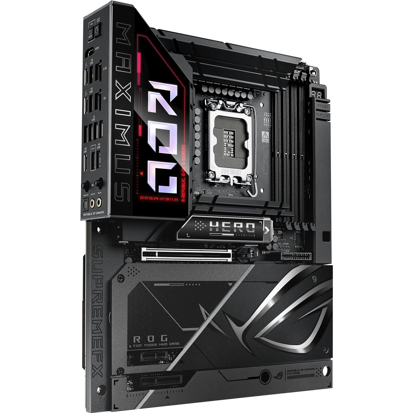 Asus rog maximus z890 hero btf socket 1851 moederbord (zwart, raid, 5 gb-lan, wi-fi 7, bt, sound, atx)