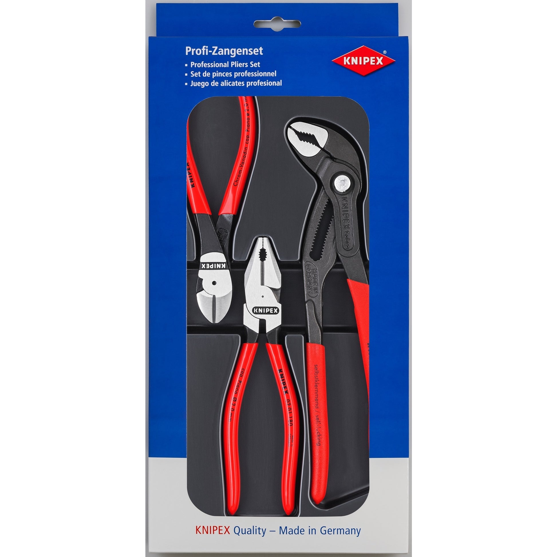 Knipex kracht-set 00 20 10 tangenset (zwart, 3-delig)