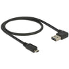 Delock easy-usb-a 2.0 male > easy-usb micro-usb-b 2.0 male kabel (zwart, 0,5 meter)