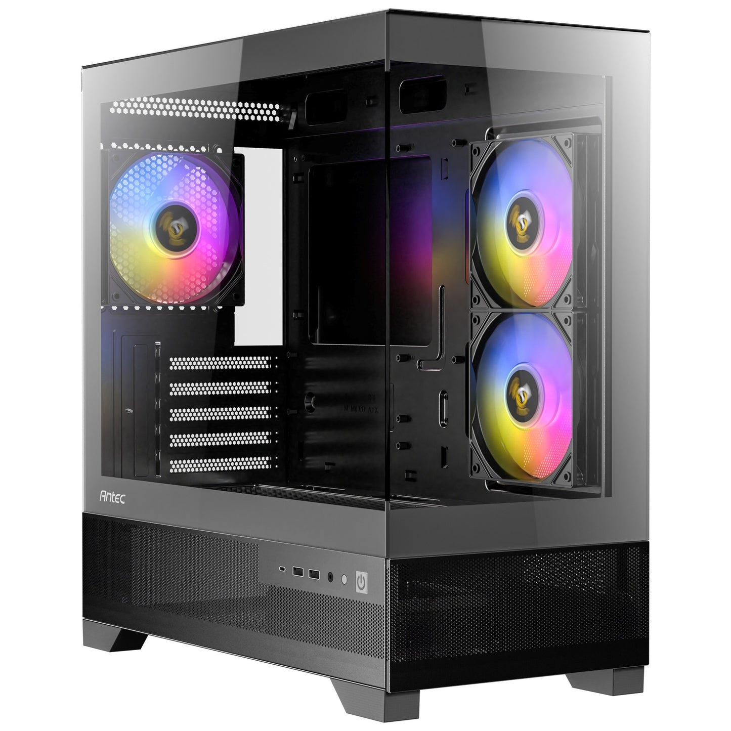 Antec cx500m rgb mini tower behuizing (zwart | 3x usb-a | tempered glass)