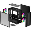 Deepcool cc360 argb mini tower behuizing (zwart | 2x usb-a | rgb | tempered glass)