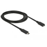 Delock usb-c verlengkabel (zwart, 2 meter) - afbeelding 1
