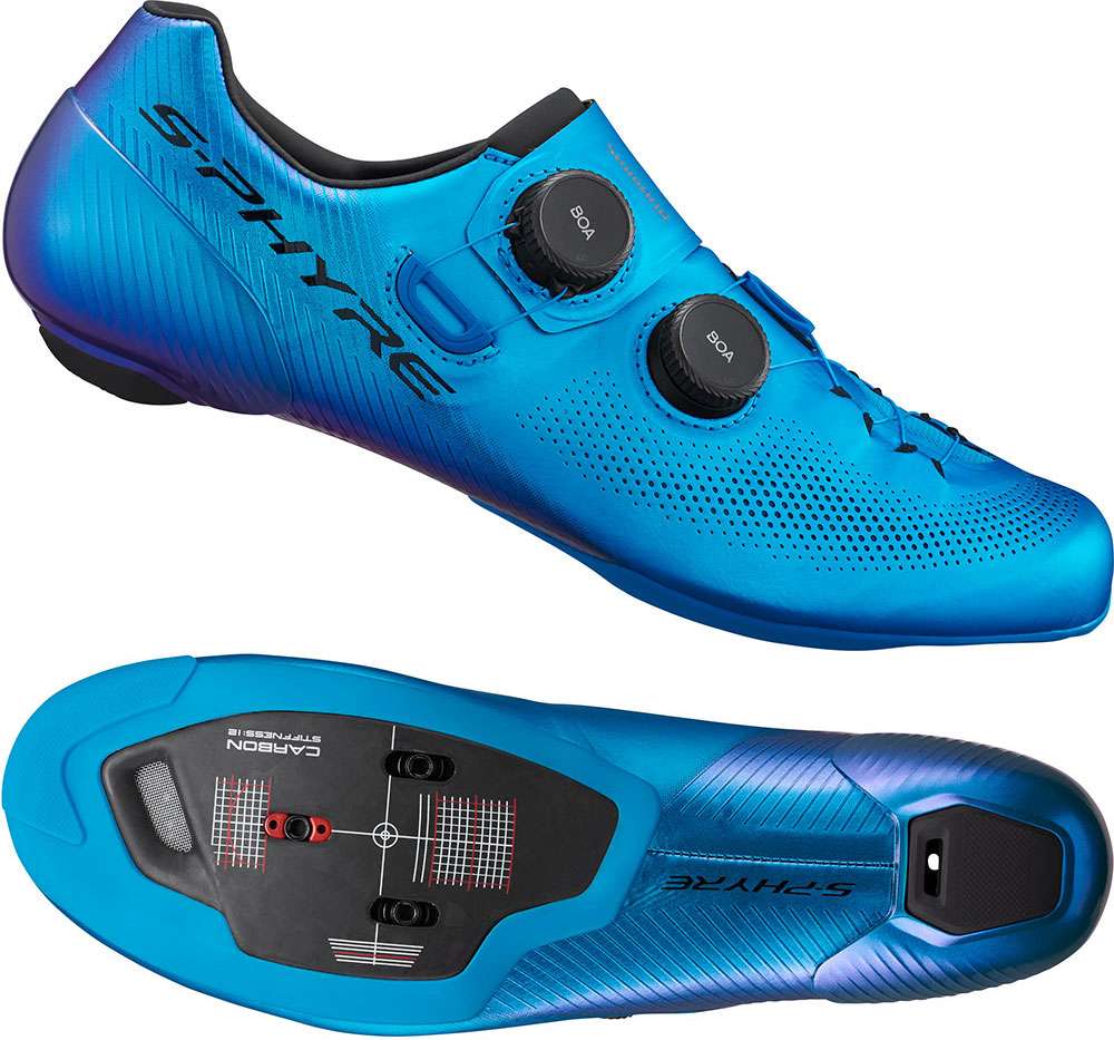 Shimano sh-rc903 s-phyre blue - road bike shoes wide