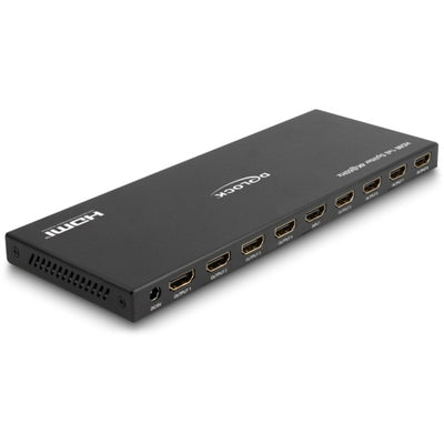 Delock hdmi splitter 1x hdmi in > 8x hdmi out, 4k 60hz (zwart, met downscaler)