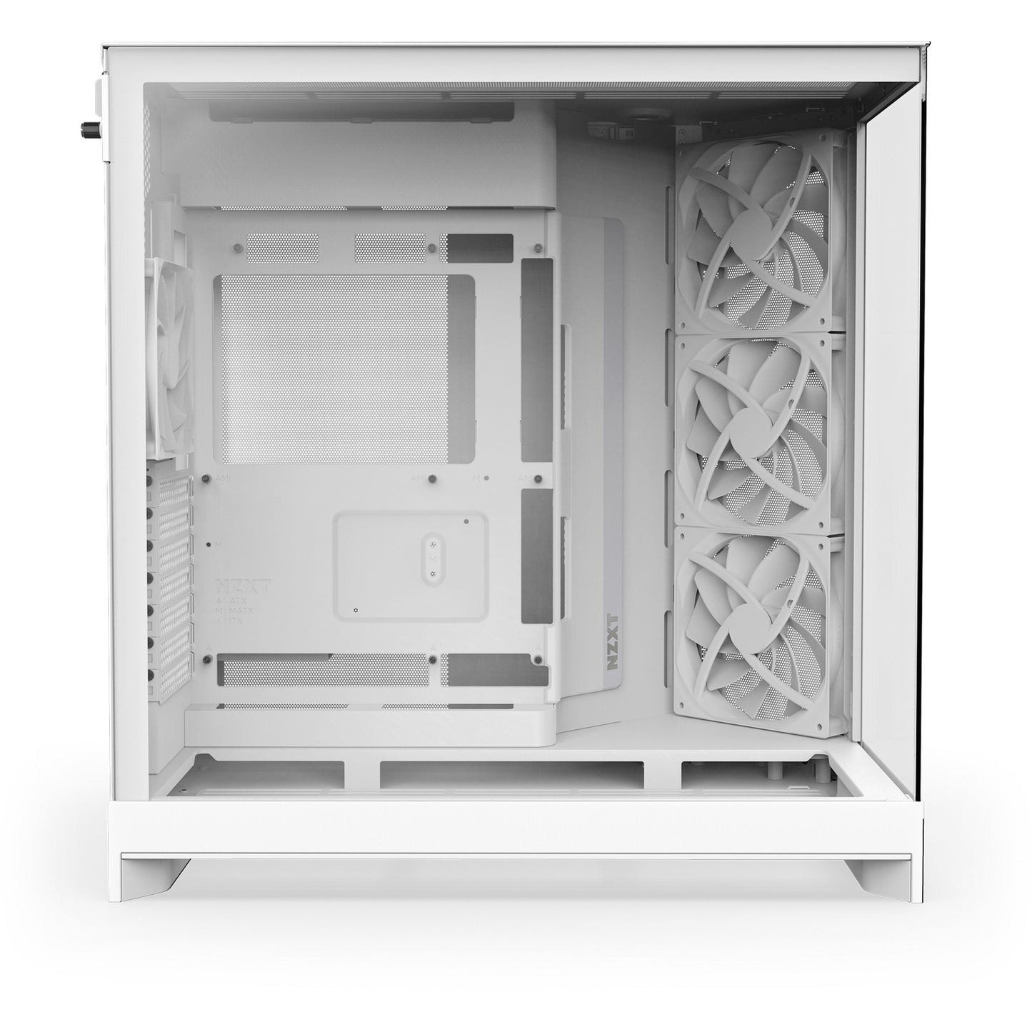 Nzxt h9 flow midi tower behuizing (wit (mat) | 2x usb-a | 1x usb-c | tempered glass)