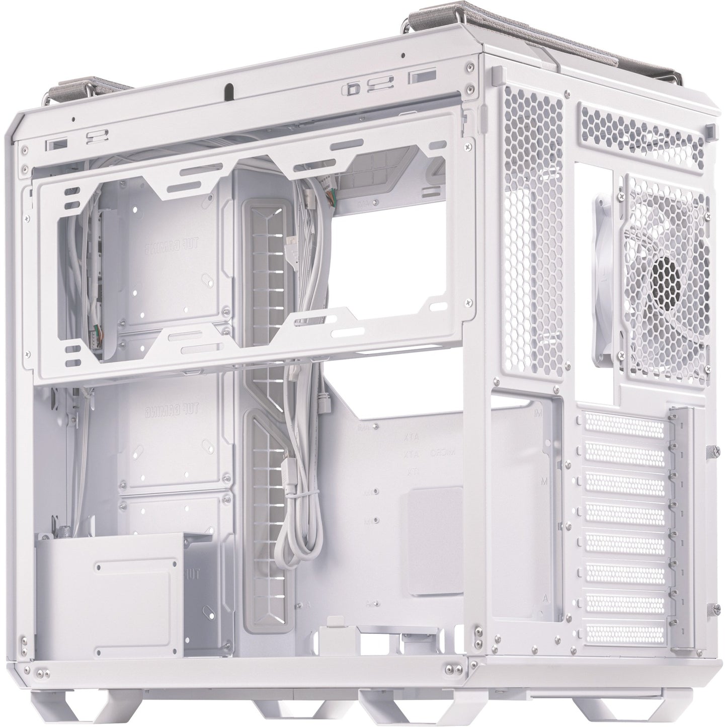 Asus tuf gaming gt502 plus midi tower behuizing (wit | 2x usb-a | 1x usb-c | tempered glass)