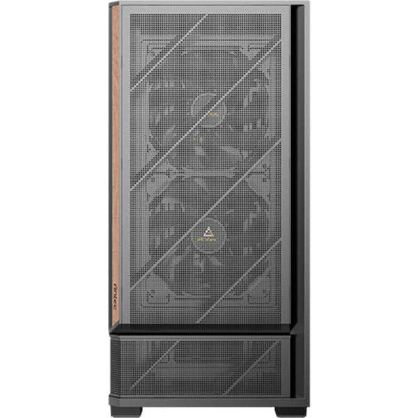 Antec p30 air midi tower behuizing (zwart houtkleur | 2x usb-a | 1x usb-c | tempered glass)