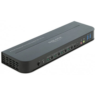 Delock displayport 1.4 kvm switch kvm-switch (zwart, 8k 30 hz, usb 3.0, audio)
