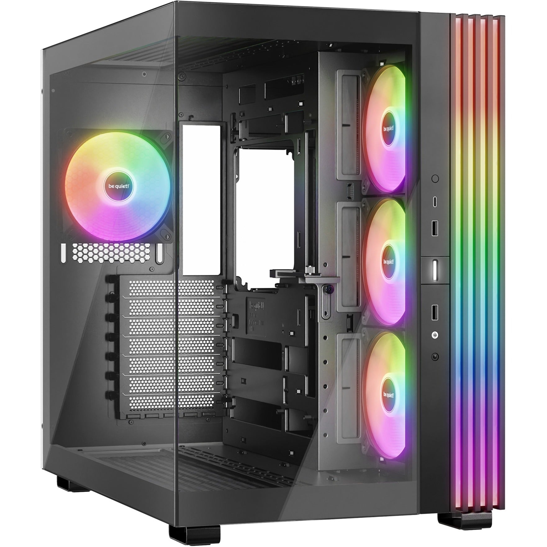 Be quiet! light base 600 lx midi tower behuizing (zwart | 2x usb-a | 1x usb-c | rgb | window)