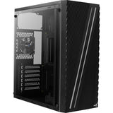 Aerocool streak midi tower behuizing (zwart | 3x usb-a | rgb | window) - afbeelding 2
