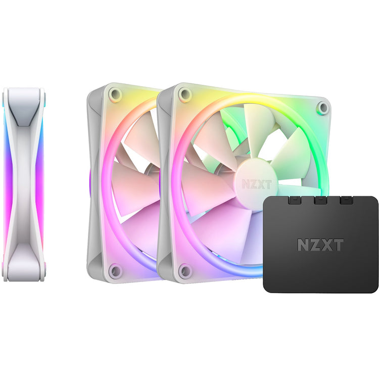 Nzxt f120 rgb duo case fans (wit, 3 stuks, 120 x 120 x 25 mm, pwm, incl. controller)