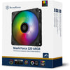 Silverstone shark force 120 argb case fan (zwart, 120 x 120 x 25 mm, pwm)