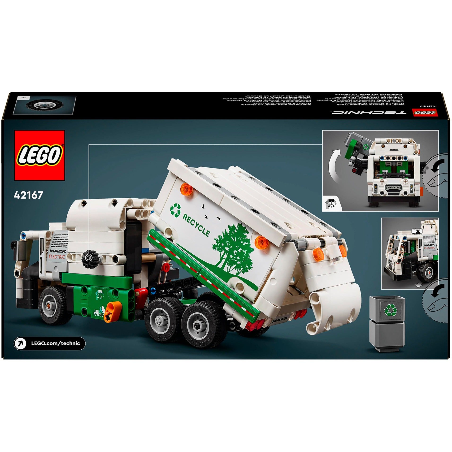 Lego technic mack lr electric vuilniswagen - 42167