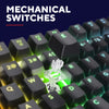 Trust gxt 871 zora mechanisch gaming toetsenbord (zwart, us lay-out (qwerty), huano red, 100%, rgb)