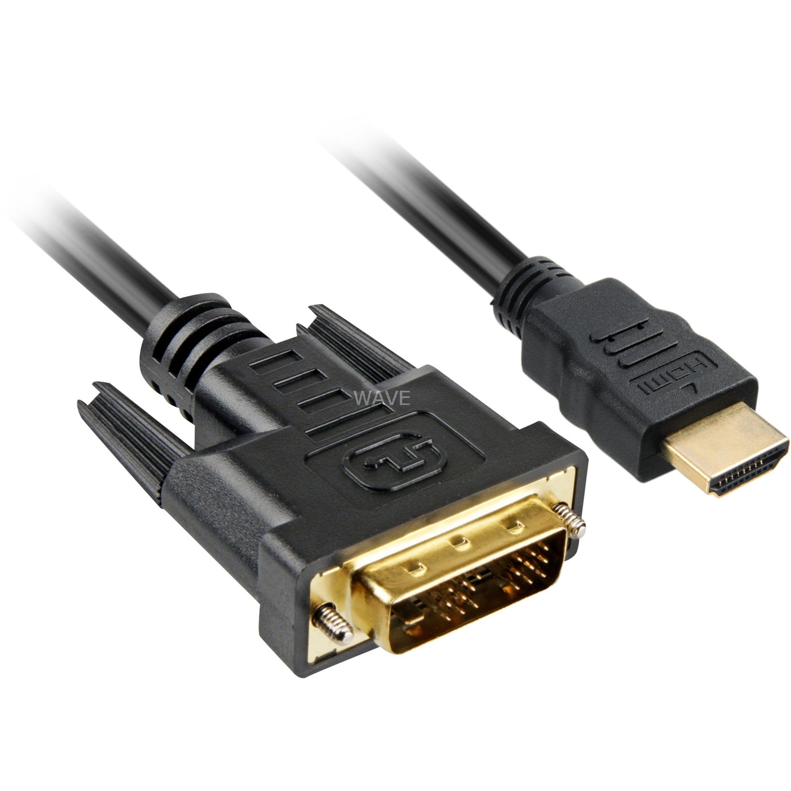 Sharkoon hdmi > dvi-d (18+1) adapter (zwart, 1 meter)