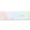 Ducky zero 6108 pure white rgb mechanisch gaming toetsenbord (wit, us lay-out (qwerty), cherry mx2a red, 100%, rgb leds, double-shot pbt, hot swap, 2.4ghz | bluetooth | usb-c)
