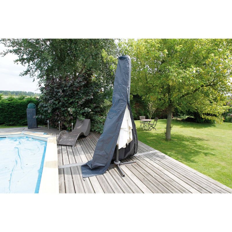 Nature tuinmeubelafdekhoes voor staande parasol (klein) afdekking (grijs, 6030616)