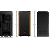 Be quiet! pure base 600 window midi tower behuizing (zwart oranje | 2x usb-a | tempered glass)