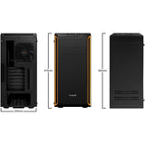 Be quiet! pure base 600 window midi tower behuizing (zwart oranje | 2x usb-a | tempered glass) - afbeelding 2