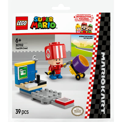 Lego super mario - mario kart - toad (pitstop) constructiespeelgoed (30702)