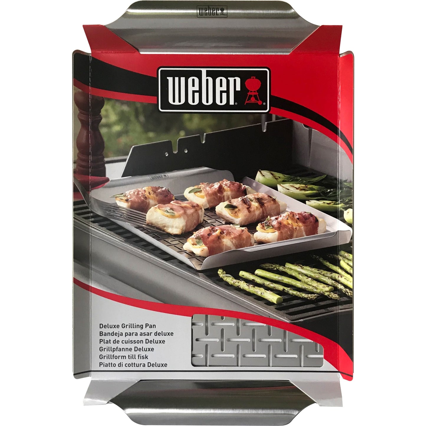 Weber deluxe grillpan grillkorf (zilver)