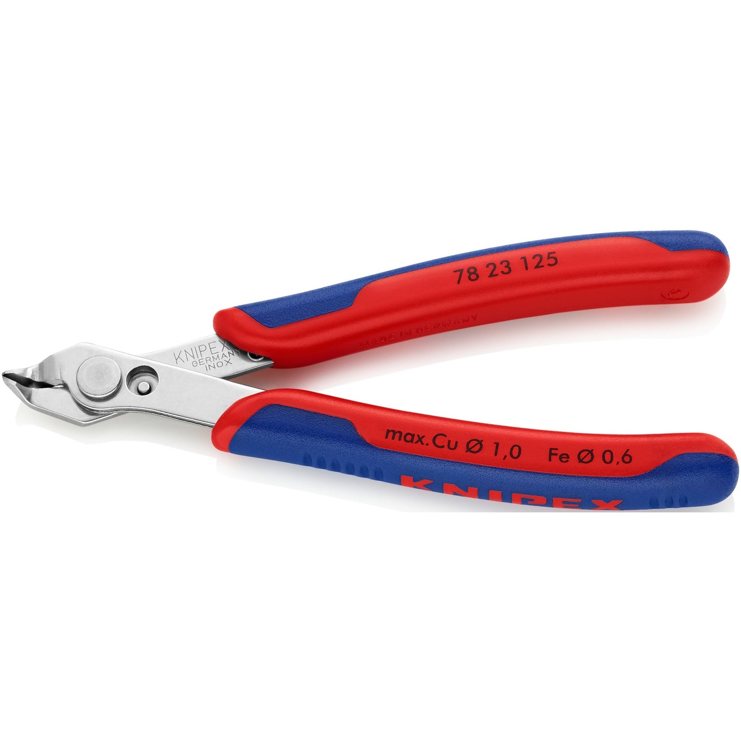 Knipex electronic super knips 78 23 125 elektronica-tang (rood blauw)