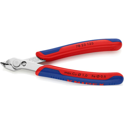Knipex electronic super knips 78 23 125 elektronica-tang (rood blauw)