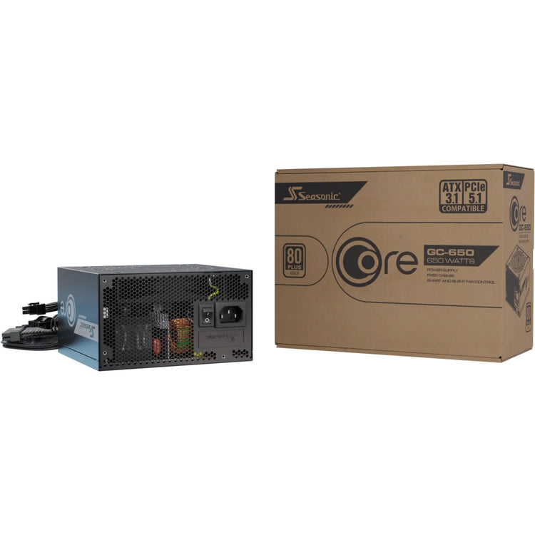 Seasonic core gc-650 atx 3.1 650 watt voeding (zwart, 2x pcie)
