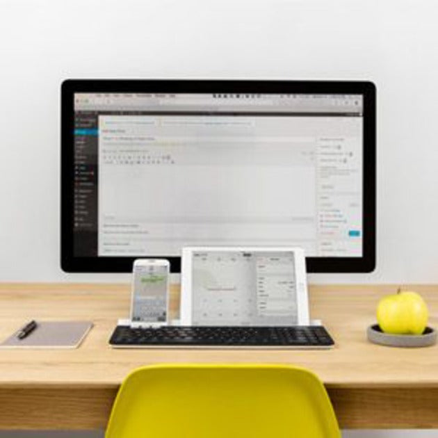 Logitech k780 multi device draadloos toetsenbord (eu lay-out (qwerty), bluetooth)