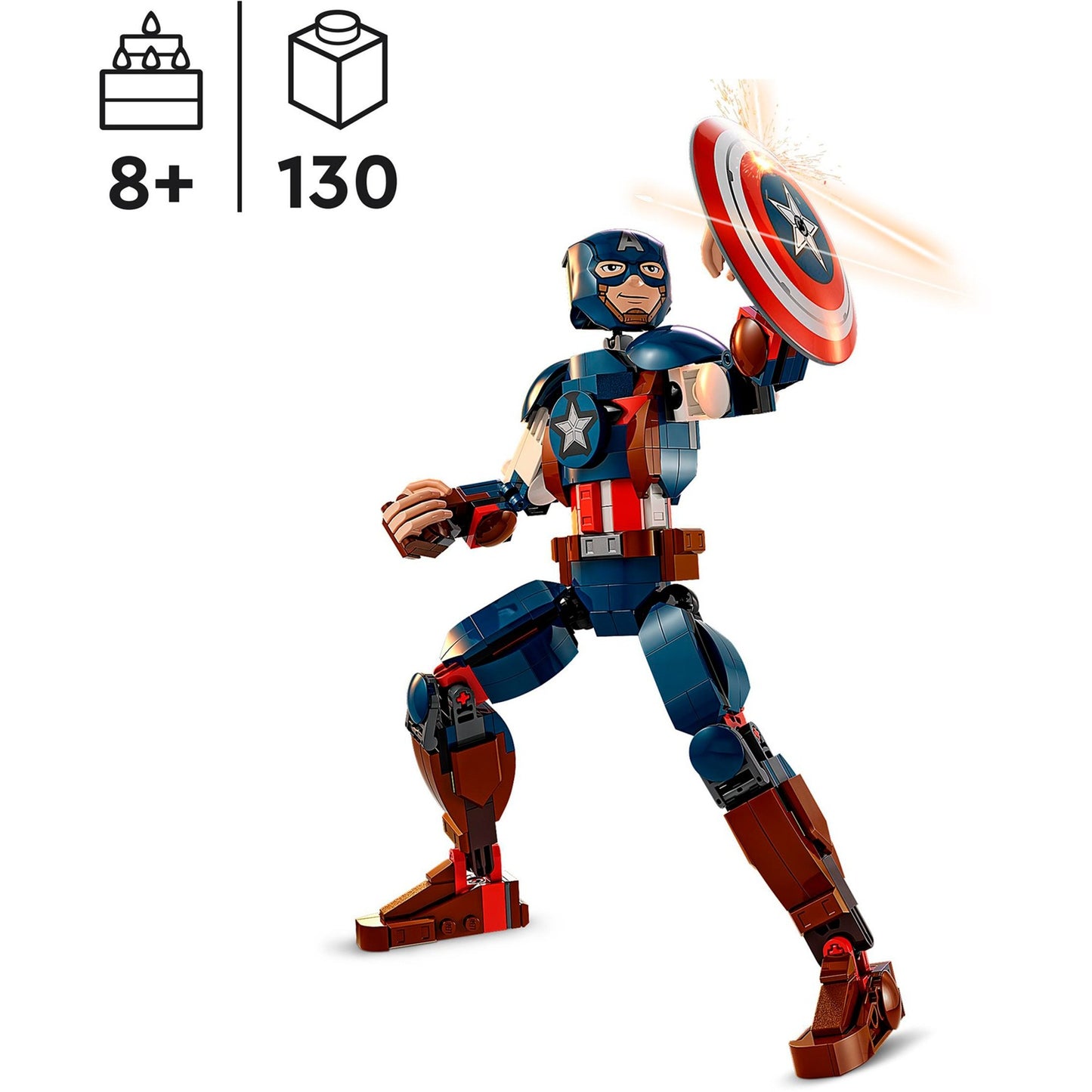 Lego super heroes 76258 captain america bouwfiguur