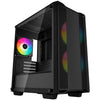 Deepcool cc360 argb mini tower behuizing (zwart | 2x usb-a | rgb | tempered glass)